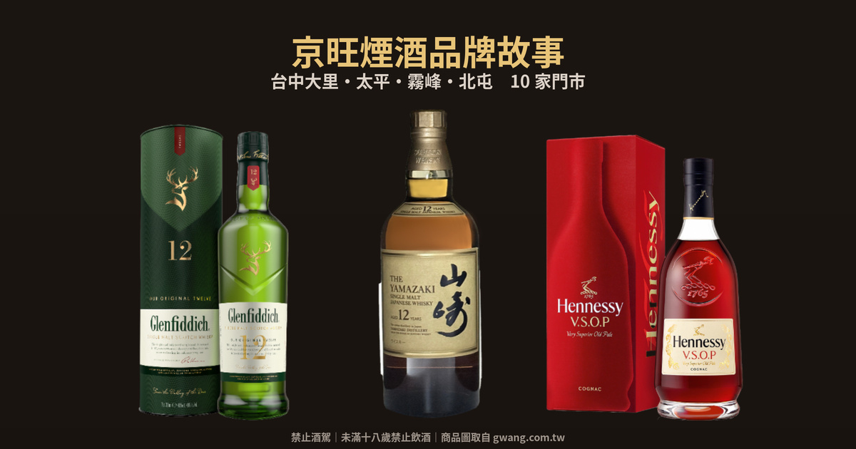 京旺煙酒品牌故事｜台中10家門市、選品與品酒會