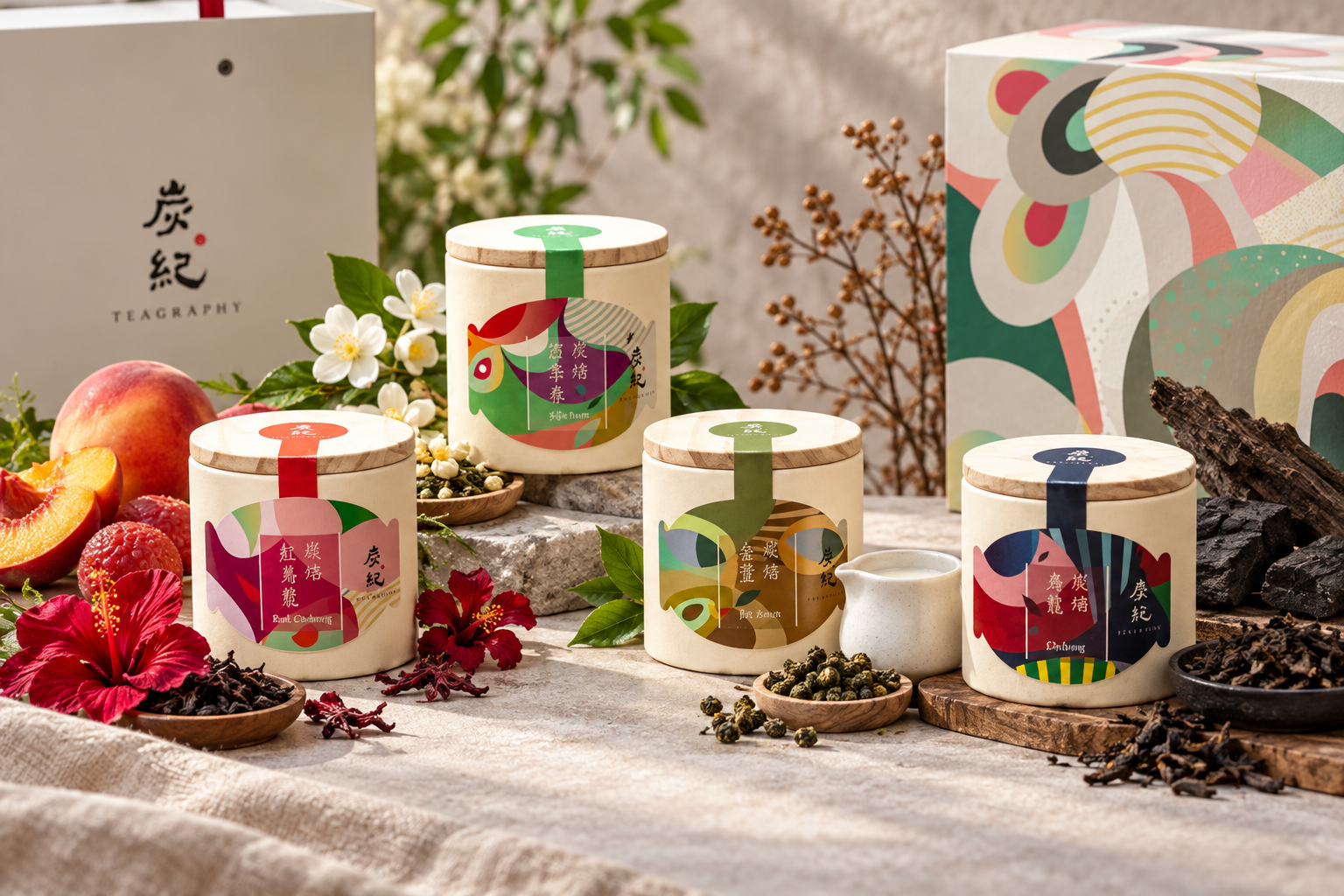 Flavour guide comparing floral, milky, fruity and deep-roasted Taiwan teas