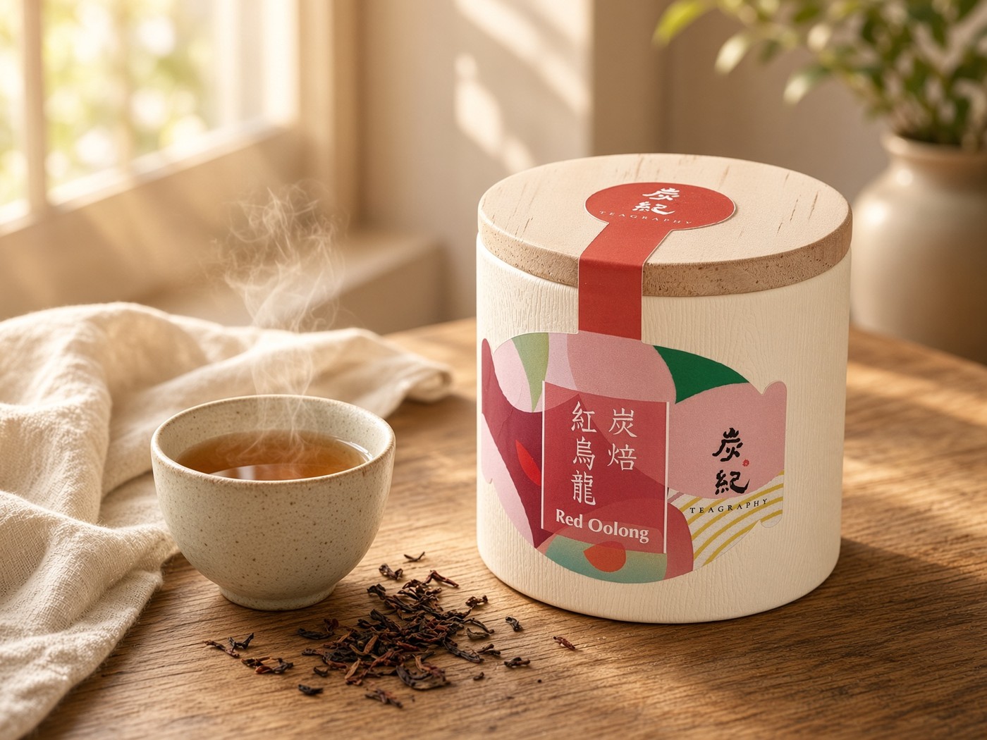 Teagraphy Red Oolong tea with a bright dessert pairing