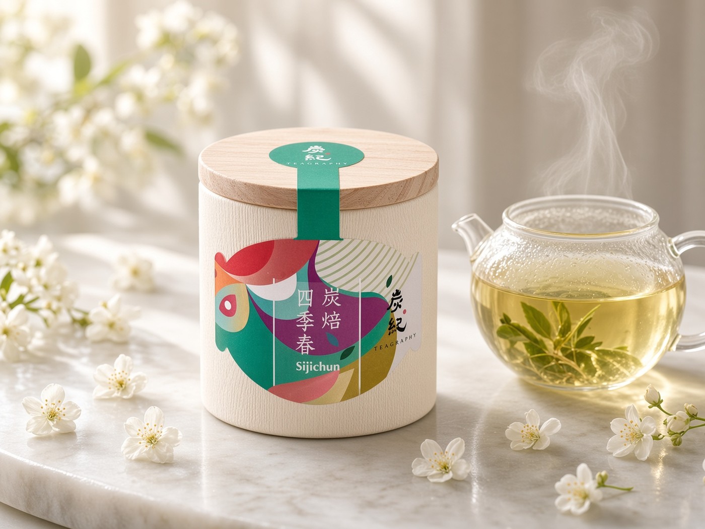 四季春茶と花の香りを楽しむ茶席