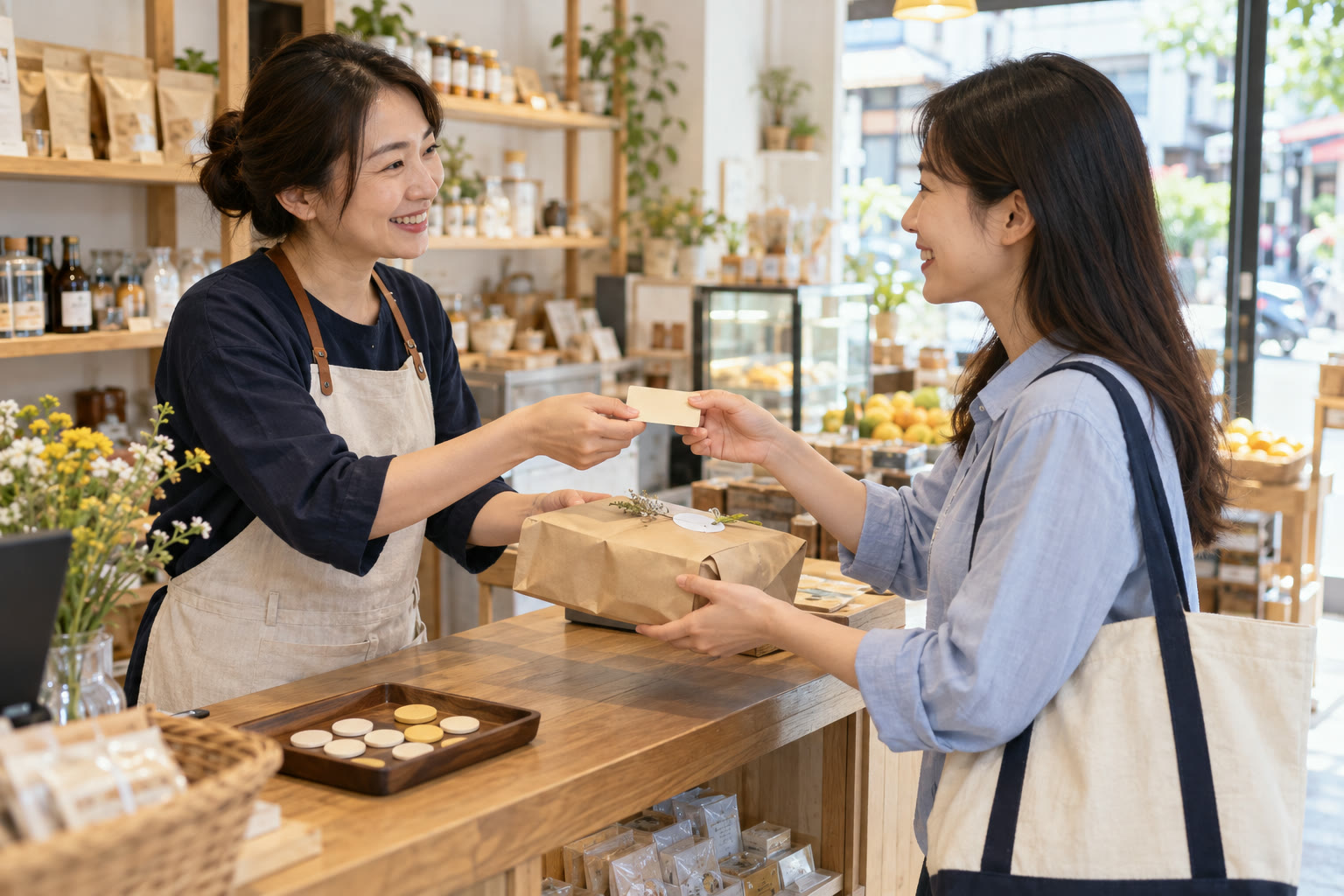 熟客在台灣小店結帳並參與紅利點數與 VIP 會員回購計畫
