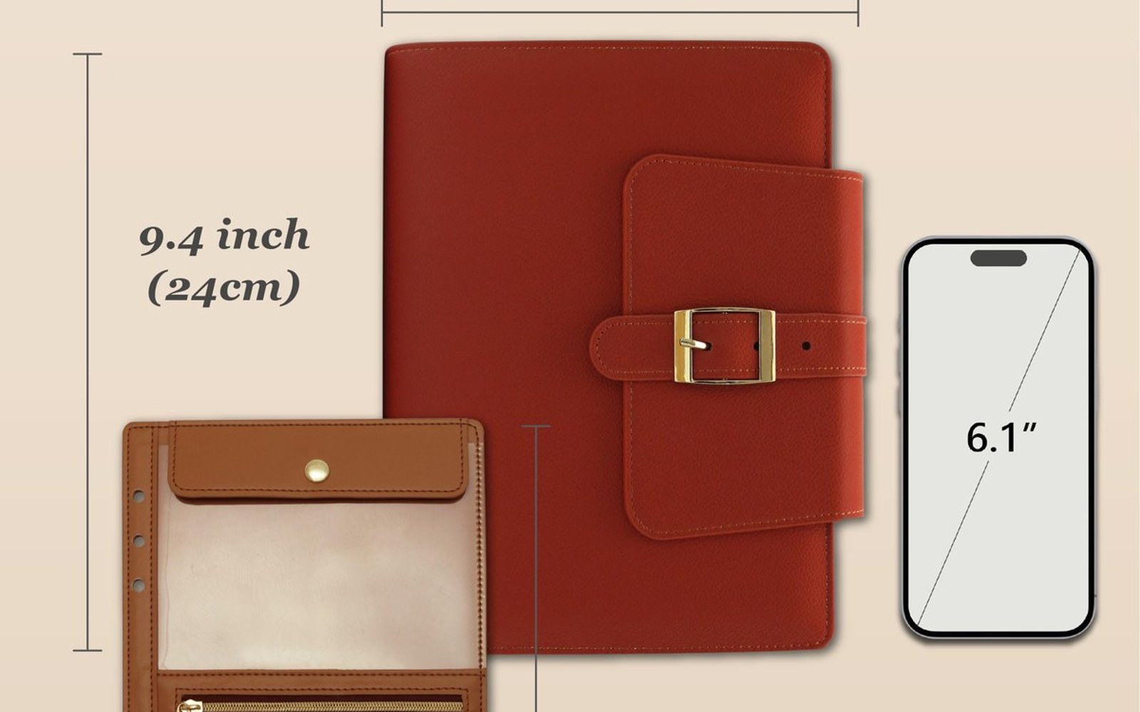 An EGOSUNNY refillable planner open so a page can be lifted from the rings
