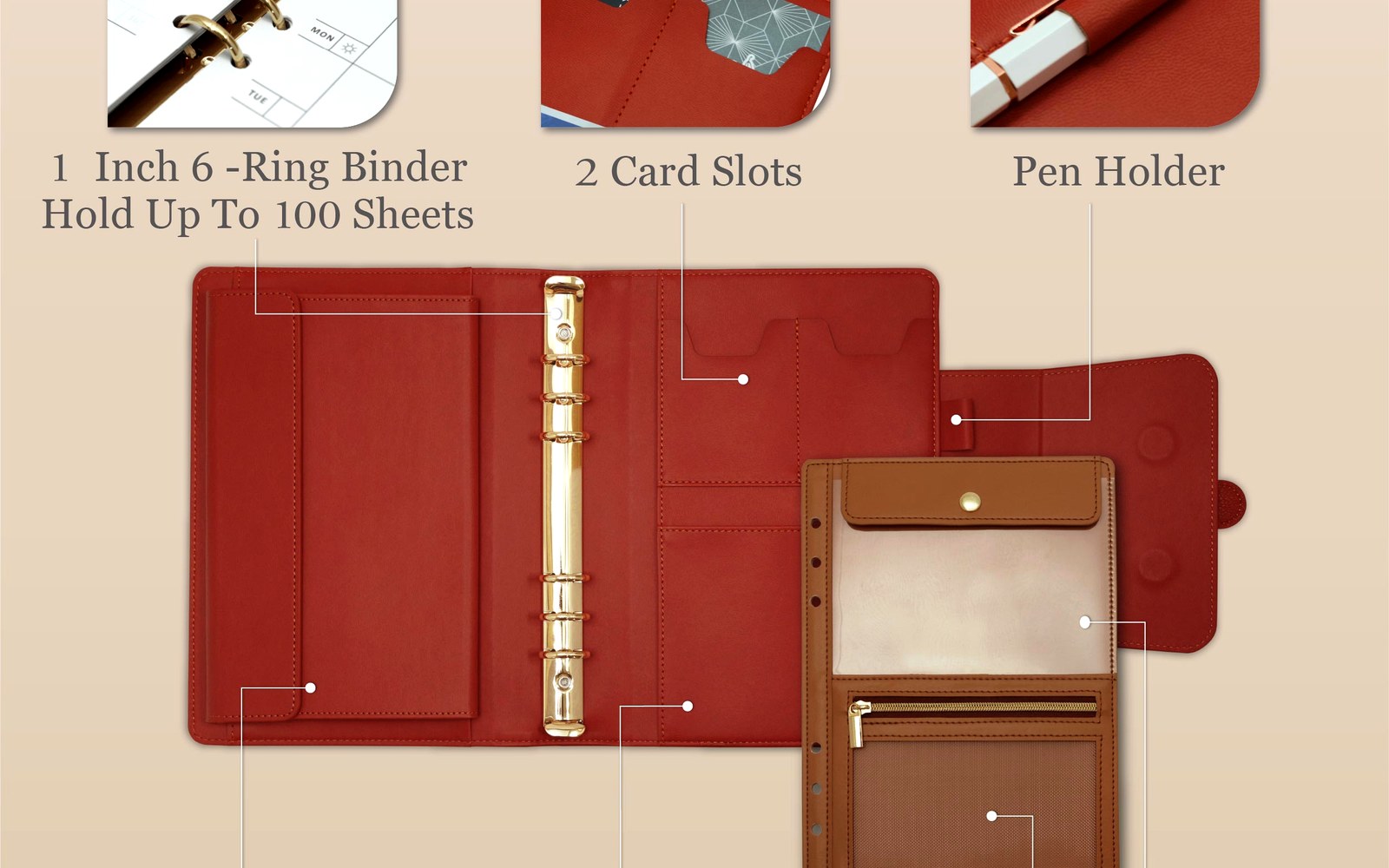 EGOSUNNY Belt planner arranged as a classic organiser for dreams in progress