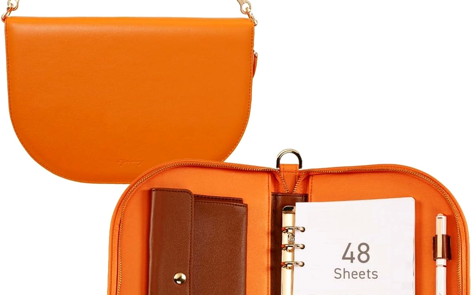 EGOSUNNY Croco planner open to show refill pages and daily writing space