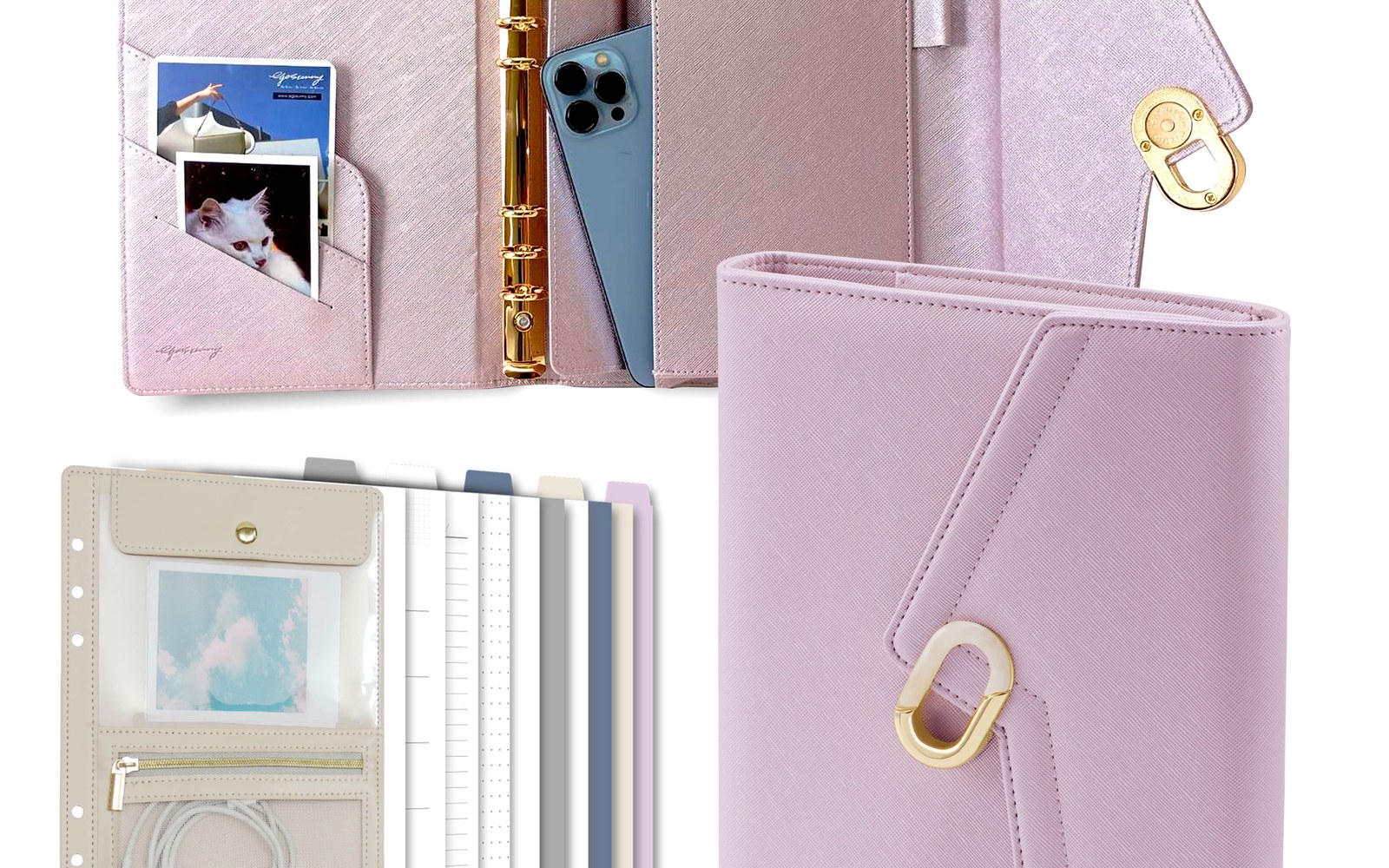 EGOSUNNY planner interior with phone pocket for hybrid everyday carry