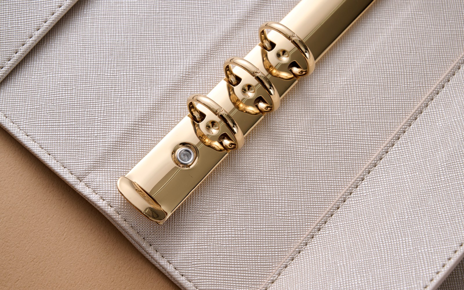 Close-up of the rings inside a refillable EGOSUNNY planner