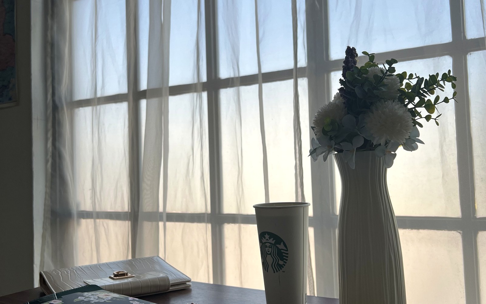 Calm desk by a bright window with an EGOSUNNY planner