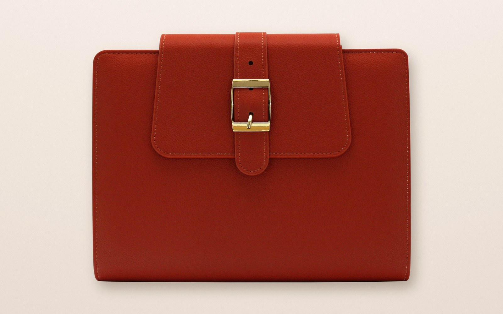 Red EGOSUNNY Belt planner with a gold buckle