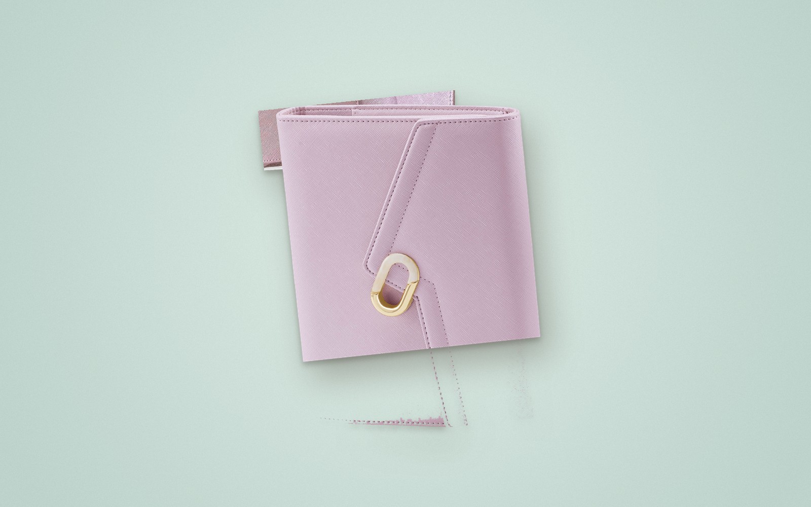 Lilac EGOSUNNY L’Éclair planner on a mint background