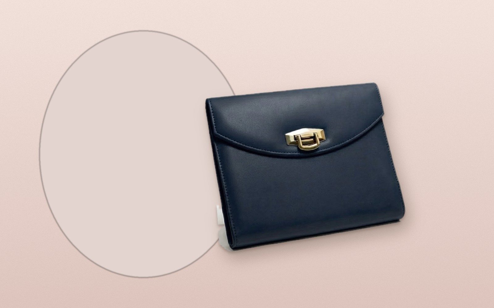 Navy EGOSUNNY Terence planner on a blush background