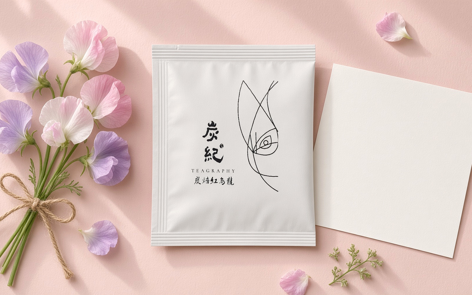 送別のお礼として並べた炭紀の台湾烏龍茶プチギフト