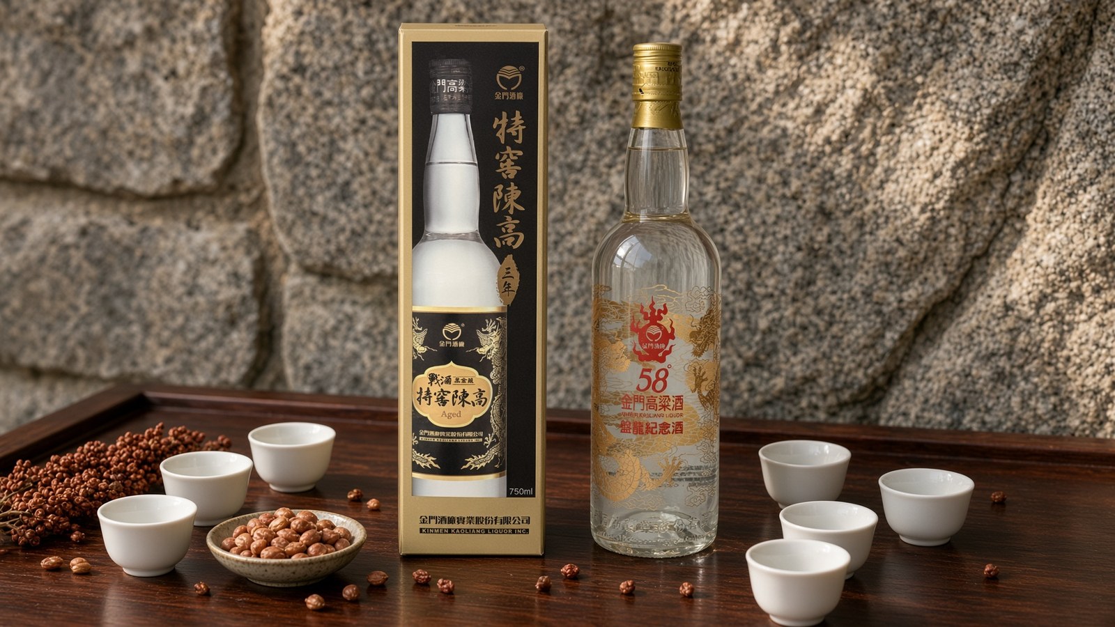 父親節送高粱 戰酒黑金龍特窖陳年高粱與盤龍紀念酒 京旺煙酒
